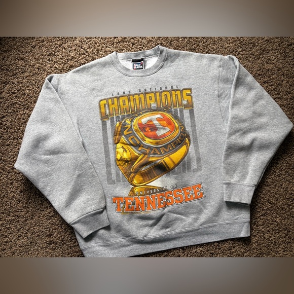 Vintage University Of Tennessee Sweatshirt 1998 National Champions Pro Player L - Picture 1 of 11